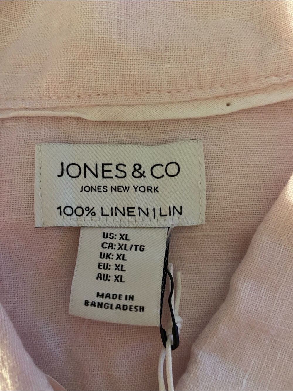 🩷Jones New York Light Pink Lightweight Washable Linen 
Jean Jacket🩷 - Picture 11 of 13